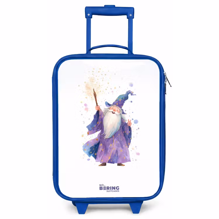 Kids’ Suitcase - Blue - Old magician with staff — 1