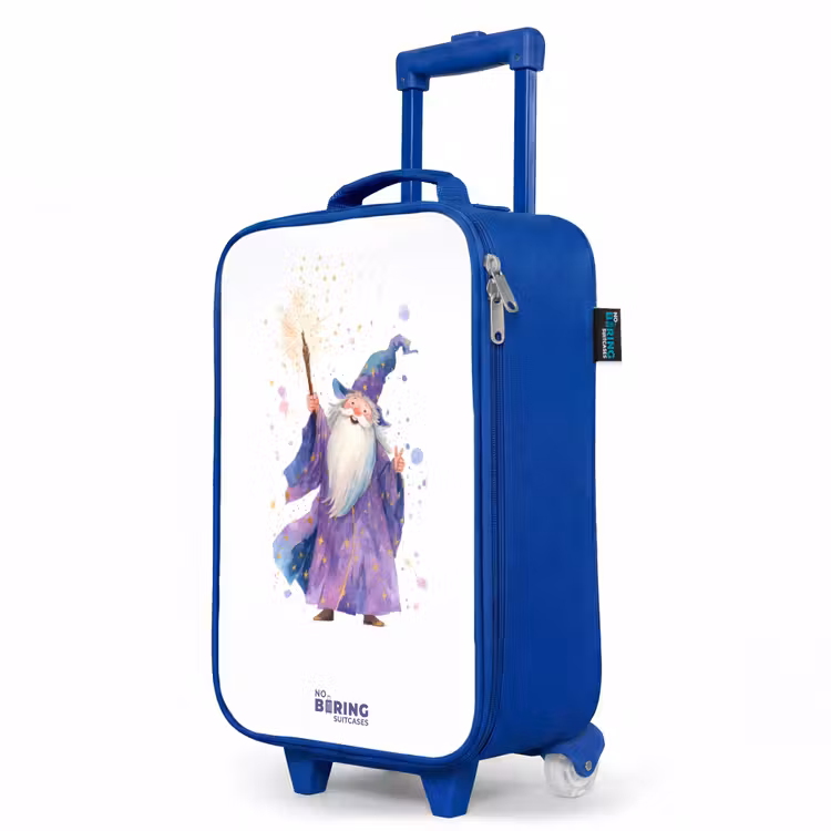 Kids’ Suitcase - Blue - Old magician with staff — 3