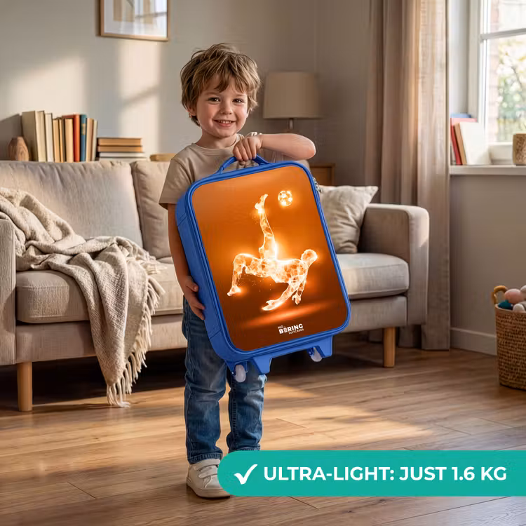 Kids’ Suitcase - Blue - Orange light soccer player in floating moment — 4