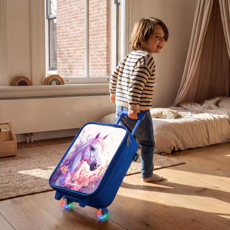 Kids’ Suitcase - Blue - Pearl-like Pony — 5