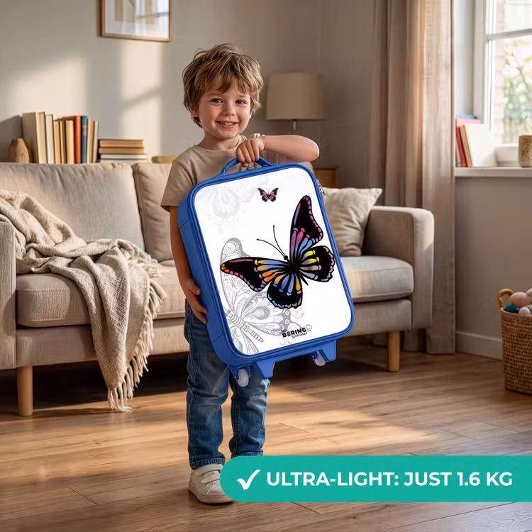 Kids’ Suitcase - Blue - Petal papillon — 4