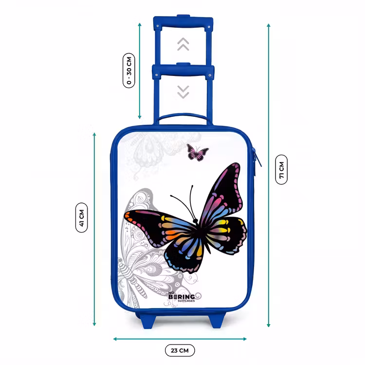 Kids’ Suitcase - Blue - Petal papillon — 8
