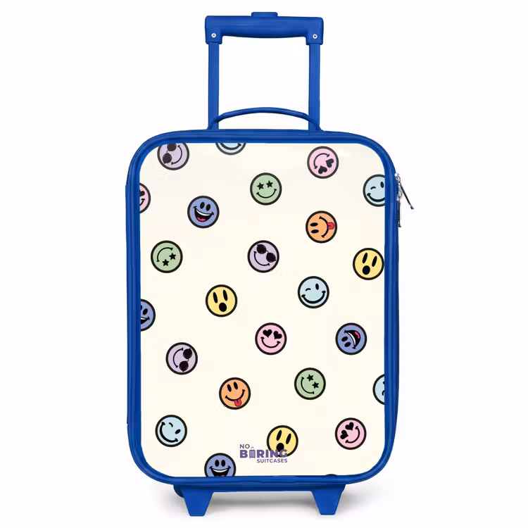 Kids’ Suitcase - Blue - Playful smiley mix — 1