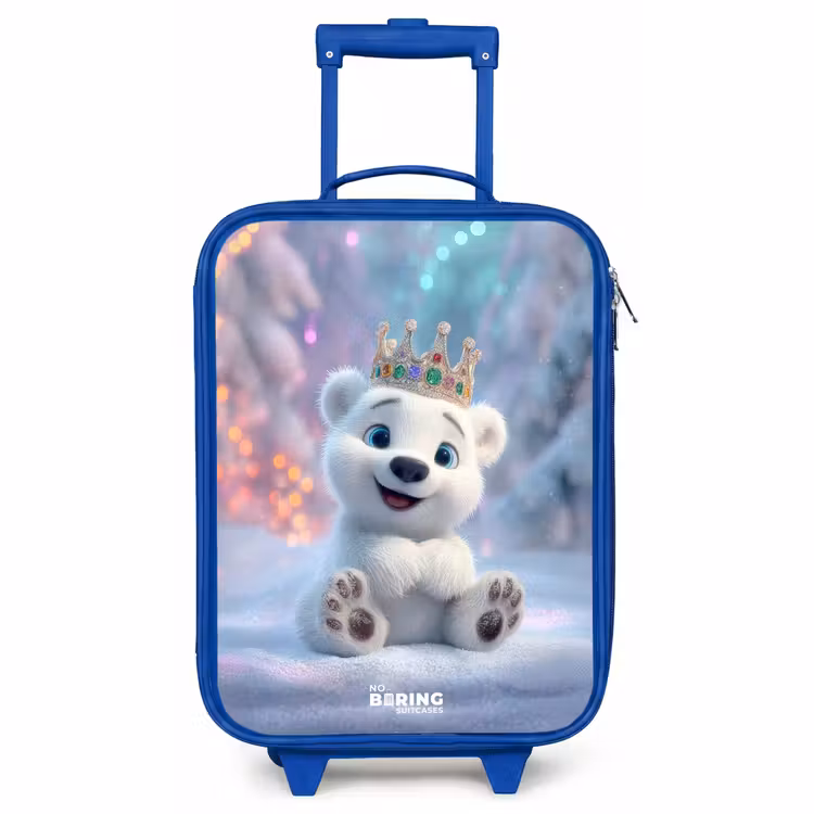 Kids’ Suitcase - Blue - Polar bear - Crown - Winter — 1