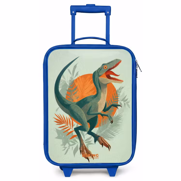 Kids’ Suitcase - Blue - Prowling hunter with leaves — 1