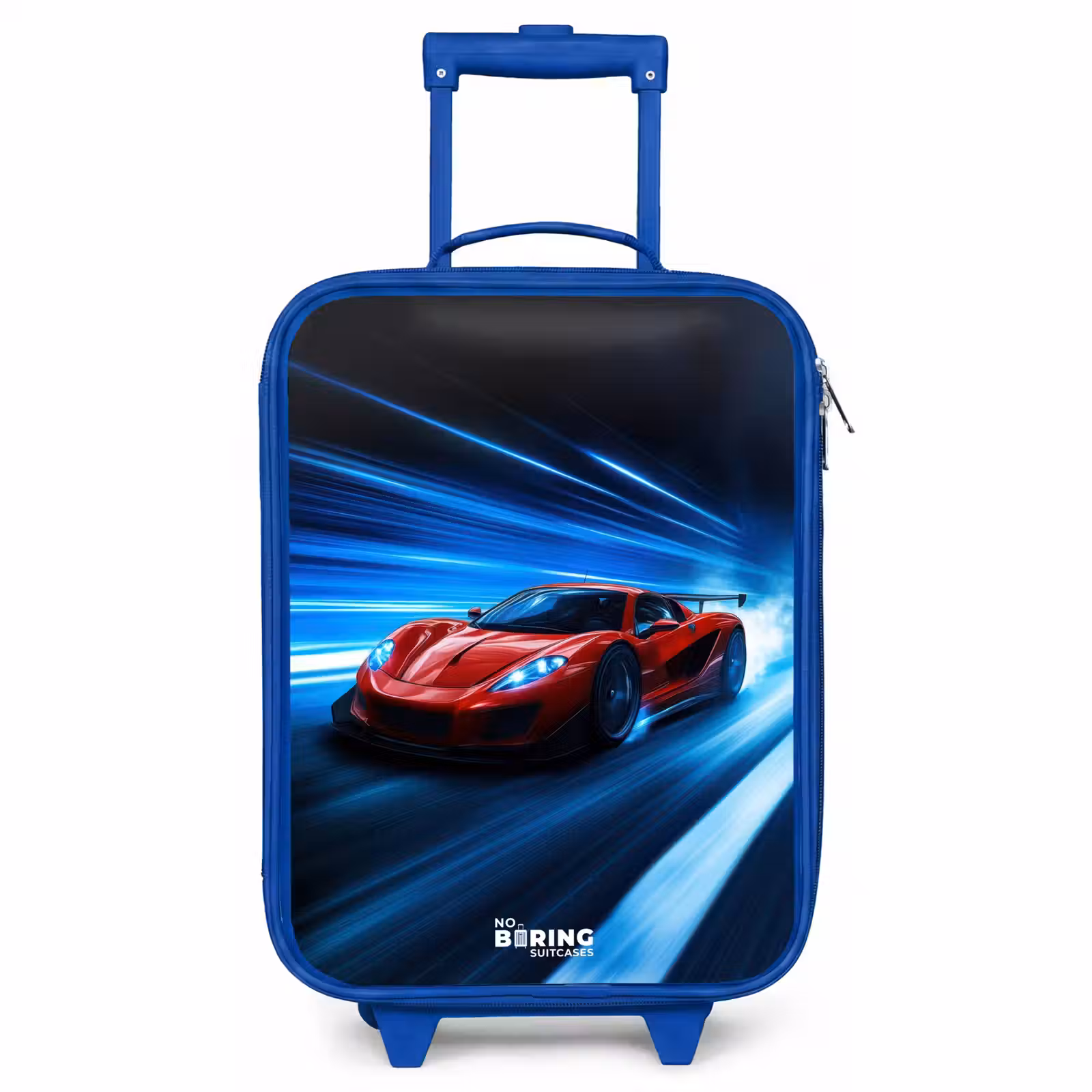 Kids’ Suitcase - Blue - Red racing car in digital speed world — 1