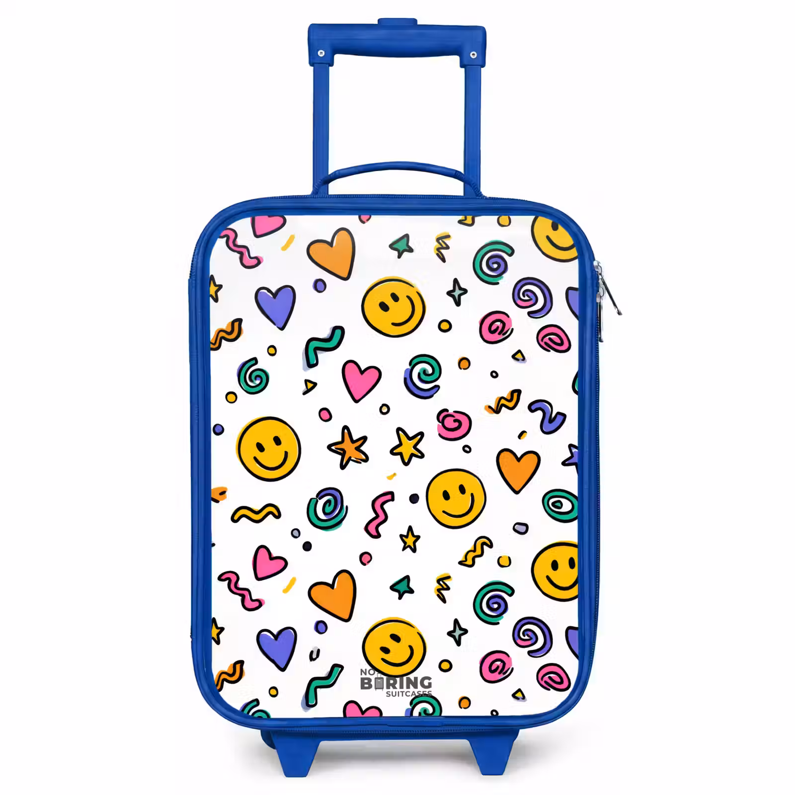 Kids’ Suitcase - Blue - Smiley - Heart - Star — 1