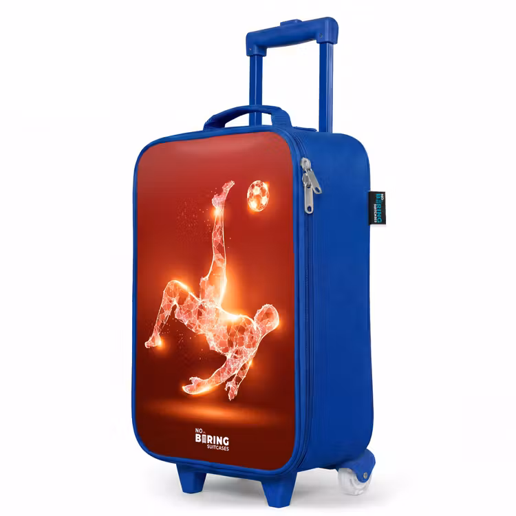Kids’ Suitcase - Blue - Red glowing soccer player in action — 3