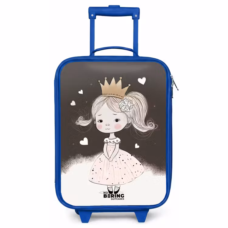 Kids’ Suitcase - Blue - Shy princess with flower — 2