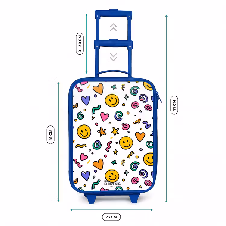 Kids’ Suitcase - Blue - Smiley - Heart - Star — 8