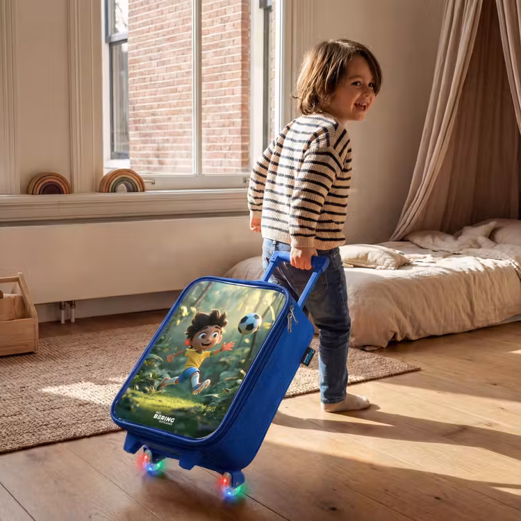 Kids’ Suitcase - Blue - Soccer - Boy - Forest — 5