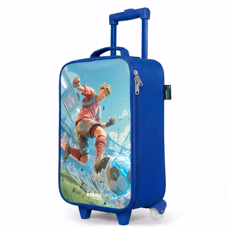 Kids’ Suitcase - Blue - Soccer - Boy - Stadium - Electric — 3
