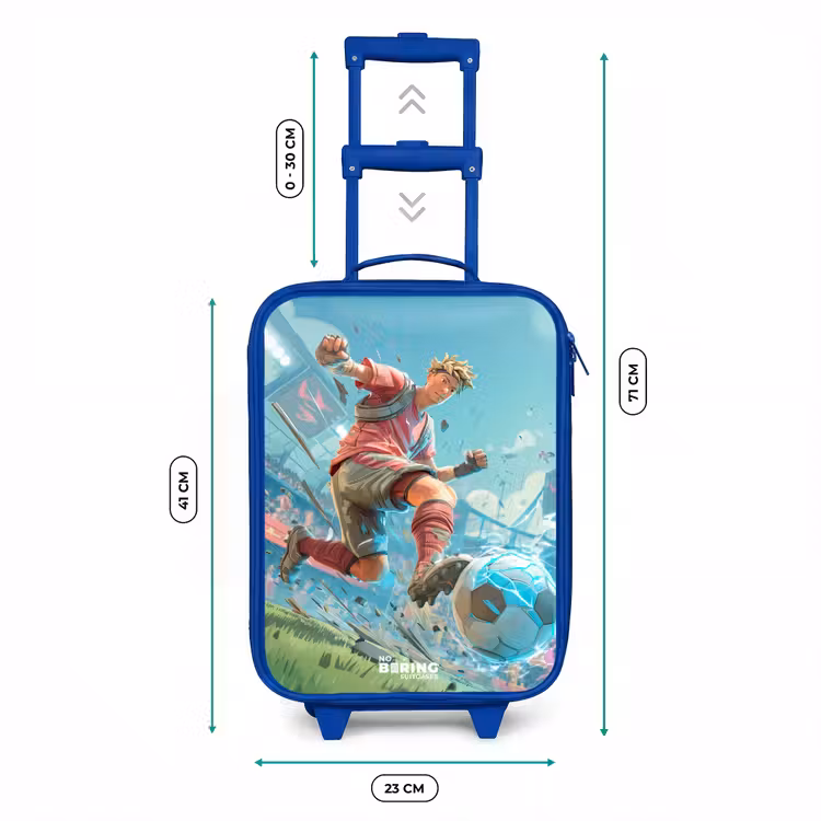 Kids’ Suitcase - Blue - Soccer - Boy - Stadium - Electric — 8