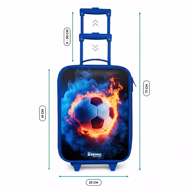 Kids’ Suitcase - Blue - Soccer on fire and ice — 8