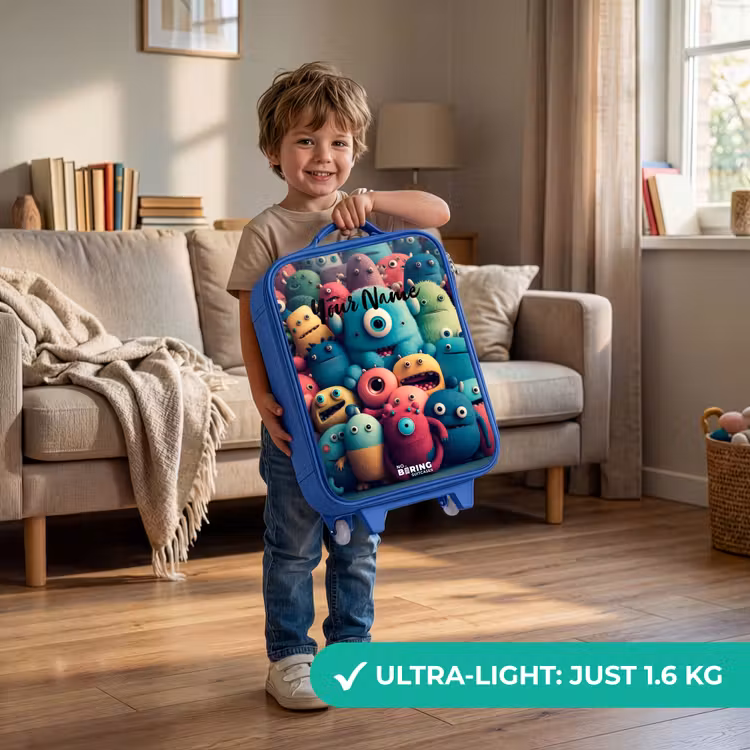 Kids’ Suitcase - Blue - Soft and convex samples — 4