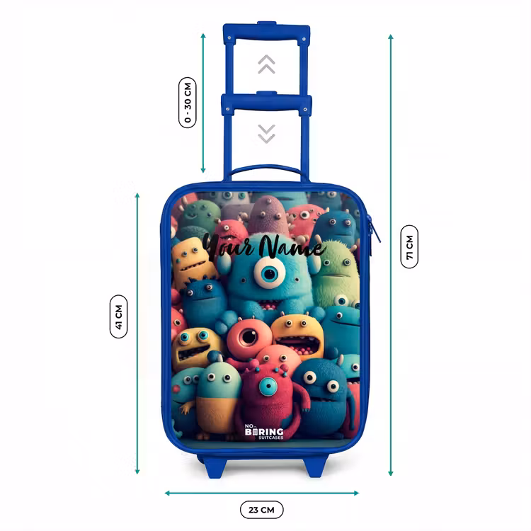 Kids’ Suitcase - Blue - Soft and convex samples — 8