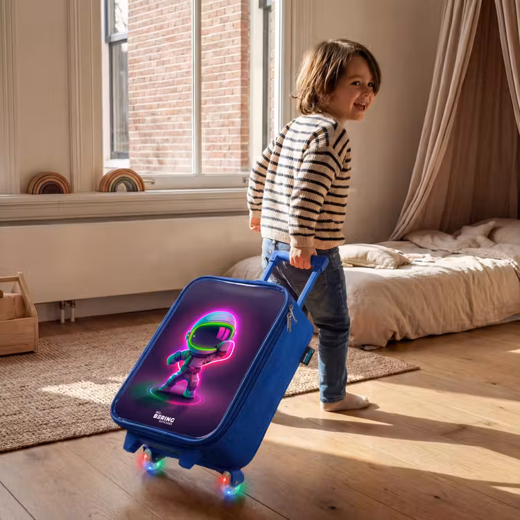Kids’ Suitcase - Blue - Space karate neon — 5