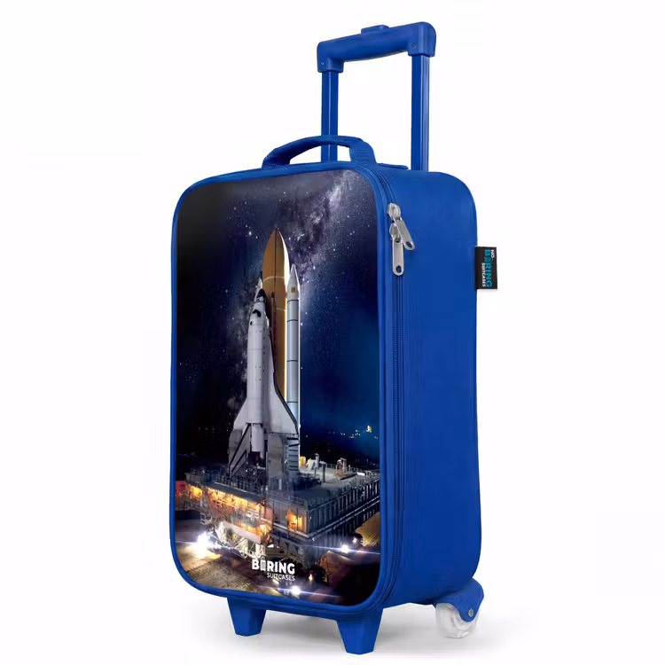 Kids’ Suitcase - Blue - Space shuttle that can take off — 3