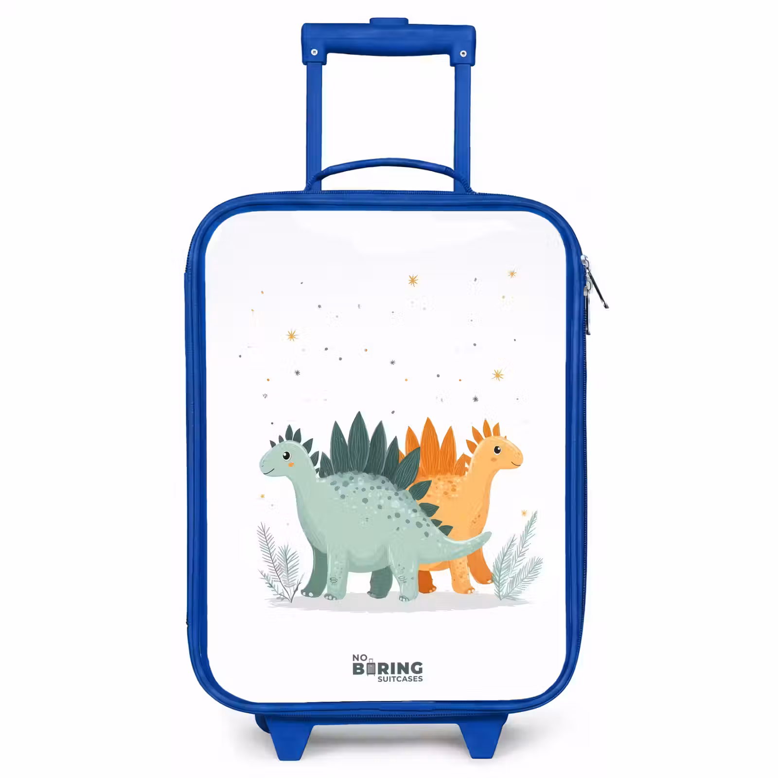Kids’ Suitcase - Blue - Stegosaurus duo under shower of stars — 1