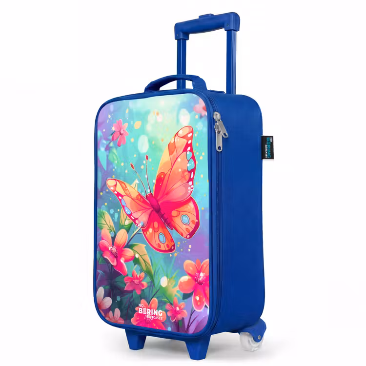 Kids’ Suitcase - Blue - Stunning butterfly — 3