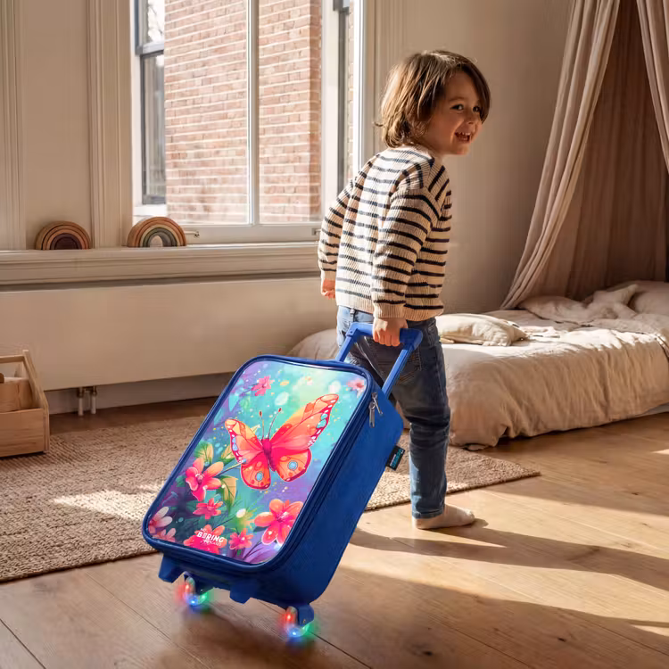 Kids’ Suitcase - Blue - Stunning butterfly — 5