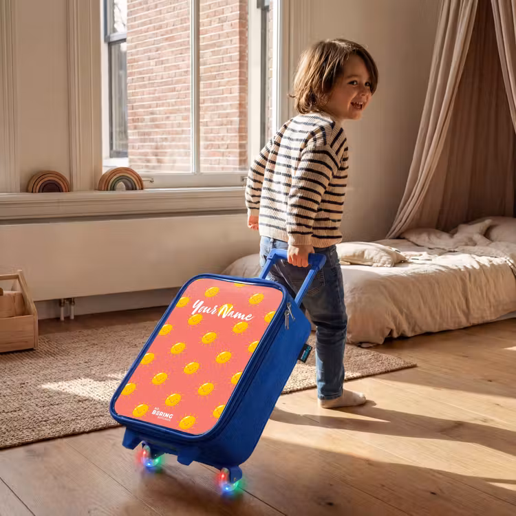 Kids’ Suitcase - Blue - Sunny situation coral — 5