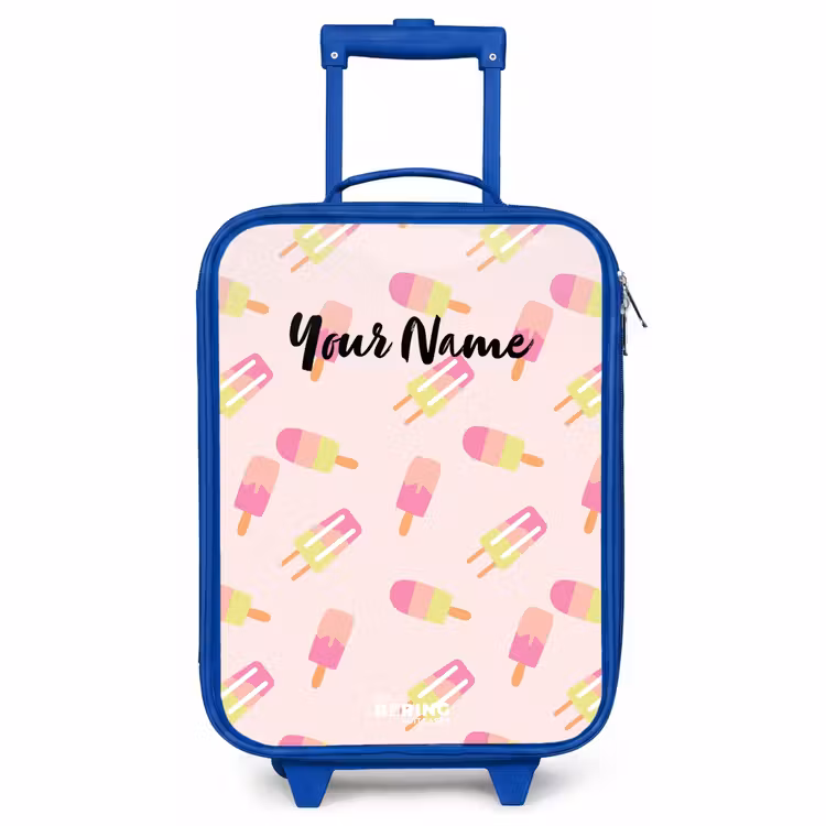 Kids’ Suitcase - Blue - Swirling water ices — 1