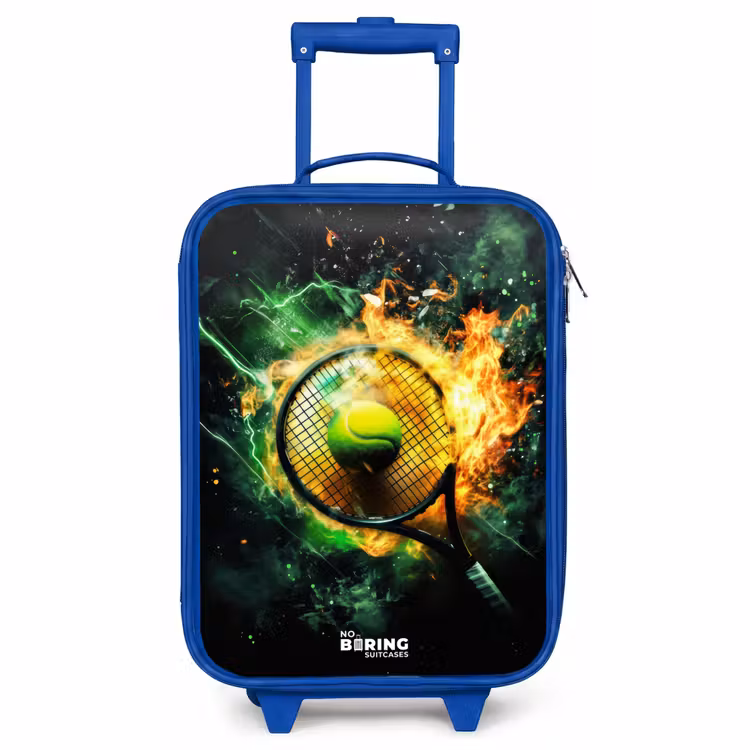 Kids’ Suitcase - Blue - Tennis ball in flames on powerful smash — 1