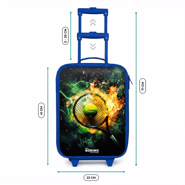 Kids’ Suitcase - Blue - Tennis ball in flames on powerful smash — 8