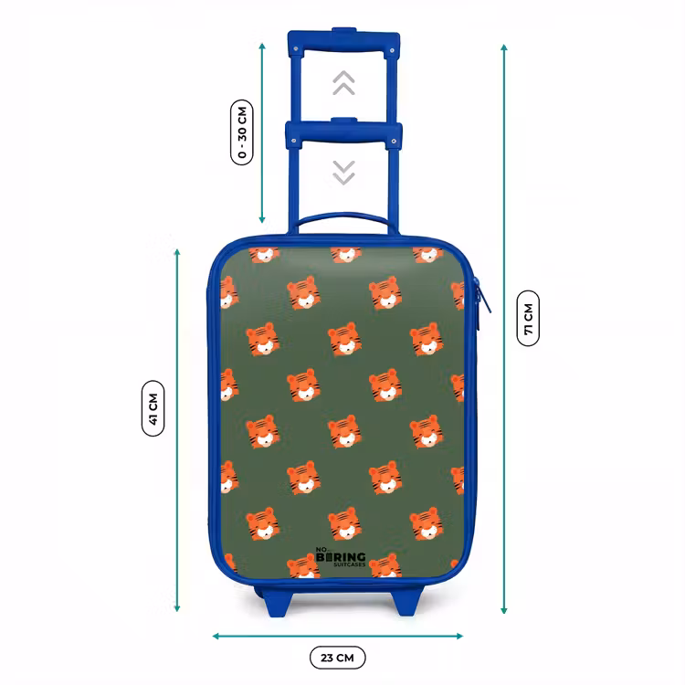 Kids’ Suitcase - Blue - Tiger turbulence — 8