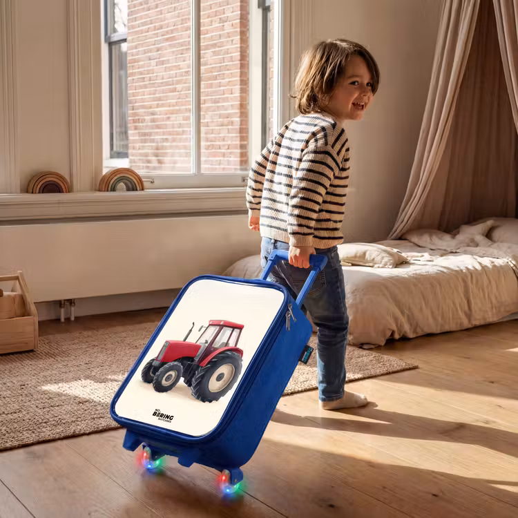 Kids’ Suitcase - Blue - Tractor - Signed - Red — 5