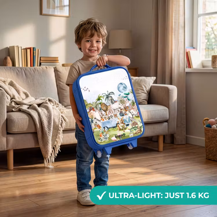 Kids’ Suitcase - Blue - Van with all the animals — 4