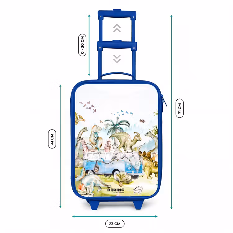 Kids’ Suitcase - Blue - Van with dinos — 8