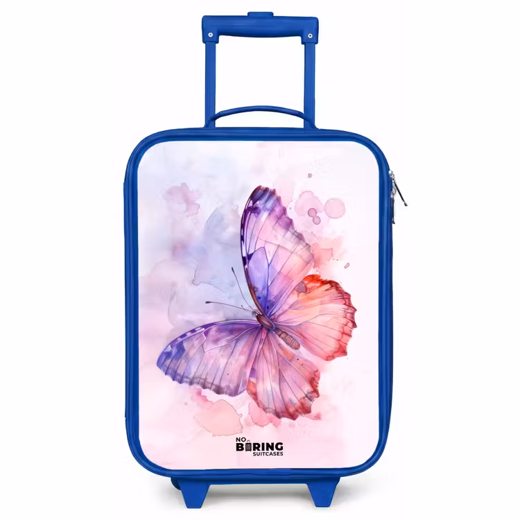 Kids’ Suitcase - Blue - Watercolor aurora — 1