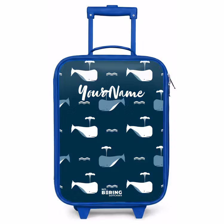 Kids’ Suitcase - Blue - Whale World — 1