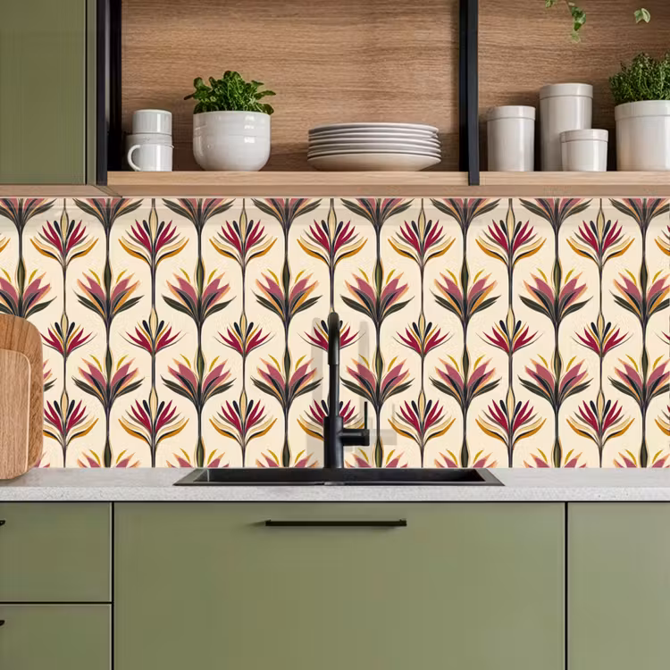 Kitchen Wall Splashback - Fan - Motif - Colorful — 2