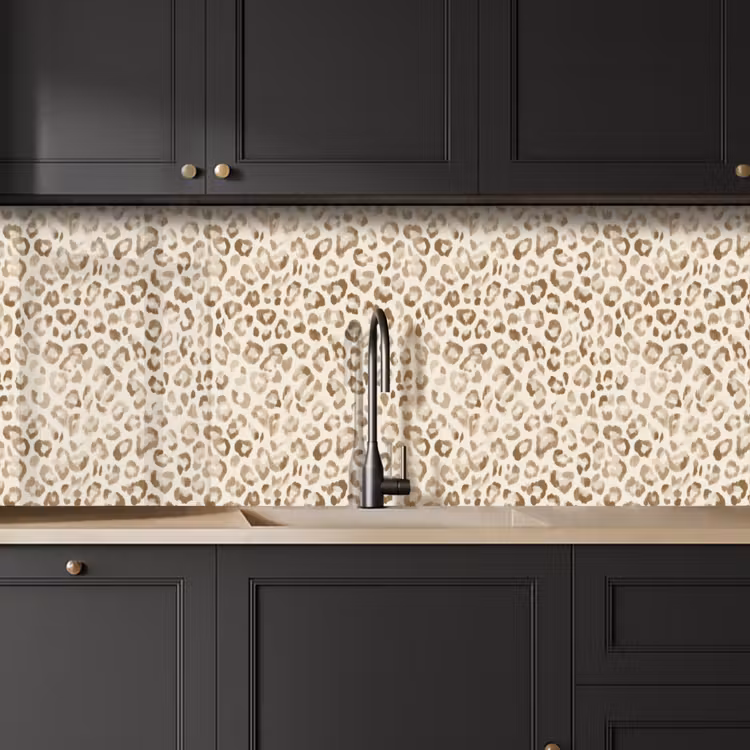 Kitchen Wall Splashback - Leopard - Classic - Beige — 3