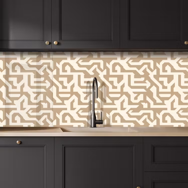 Kitchen Wall Splashback - Modern - Abstract - Beige — 3