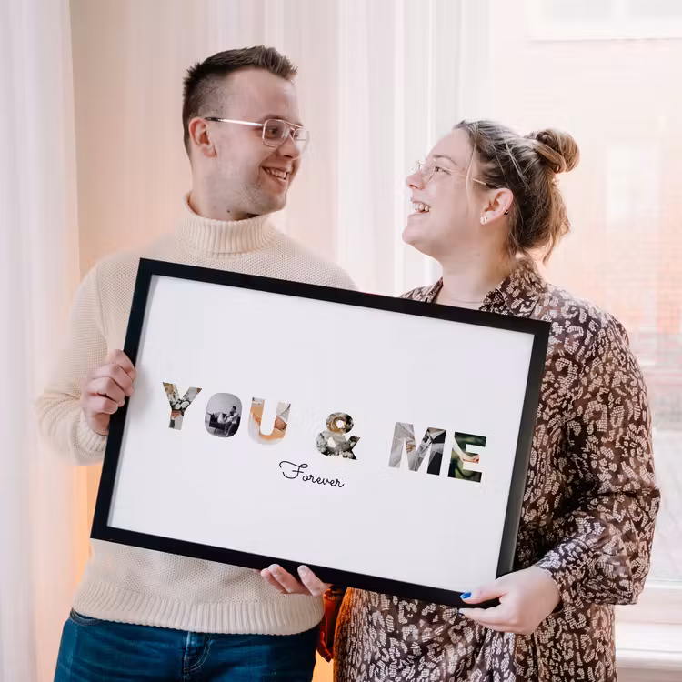 Letter collage - You & Me — 2
