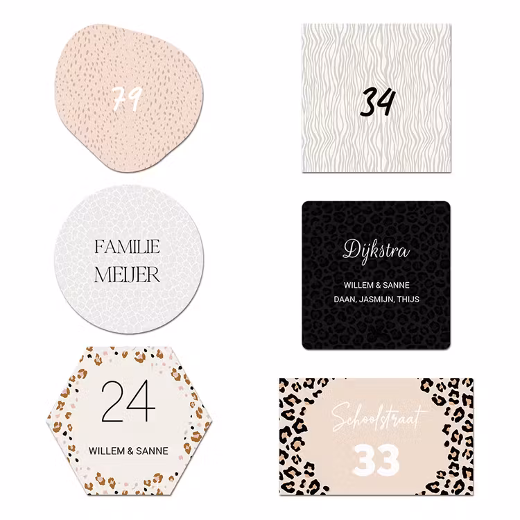 Front Door Name Plate - Leopard Print — 2