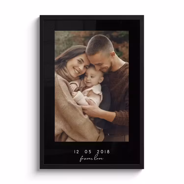 Photo in Frame - Black Border with Text — 1