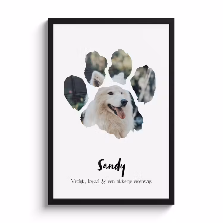 Poster with Frame - Paw Print — 1
