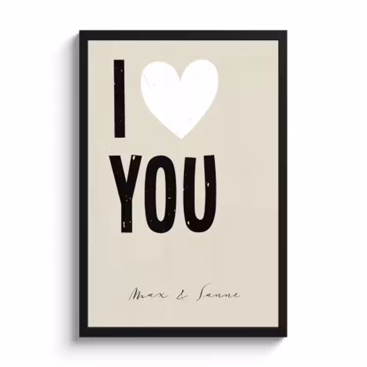 Poster with frame - I love you — 1