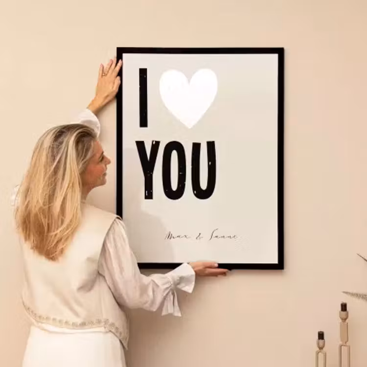 Poster with frame - I love you — 3