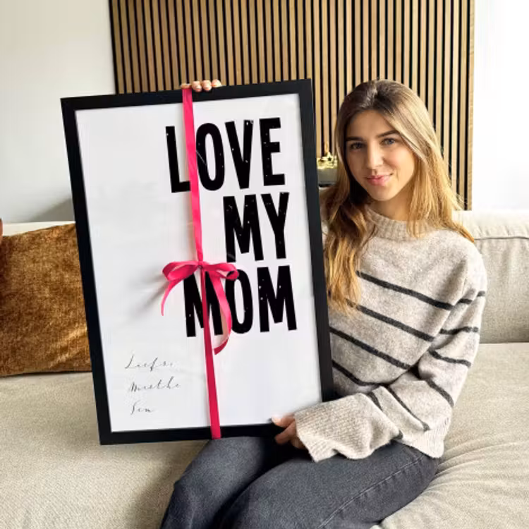 Poster with frame - Love my mum — 4