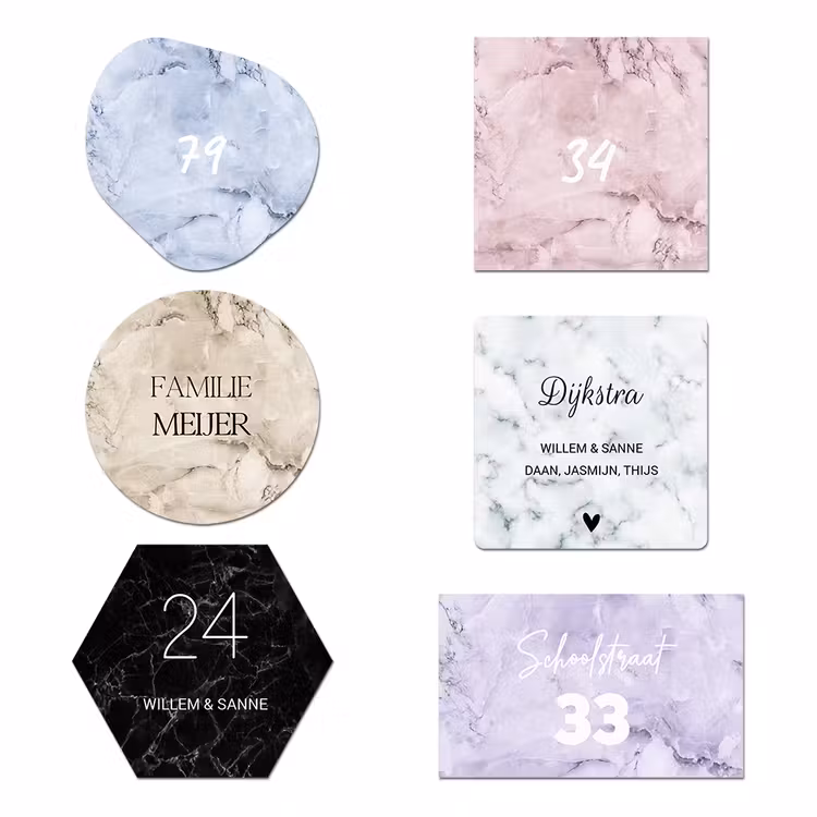 Front door nameplate marble — 2