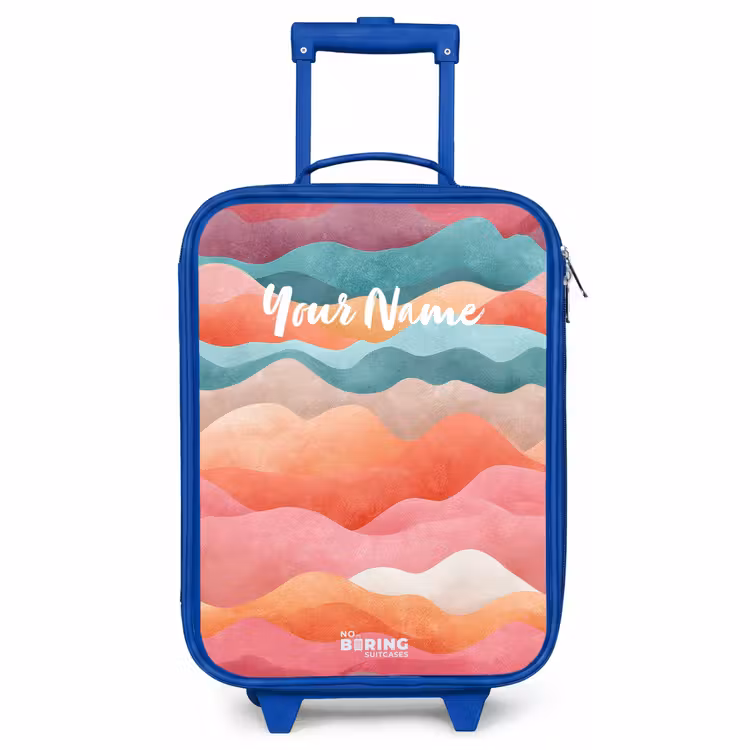 Kids’ Suitcase - Blue - Abstract waves — 1
