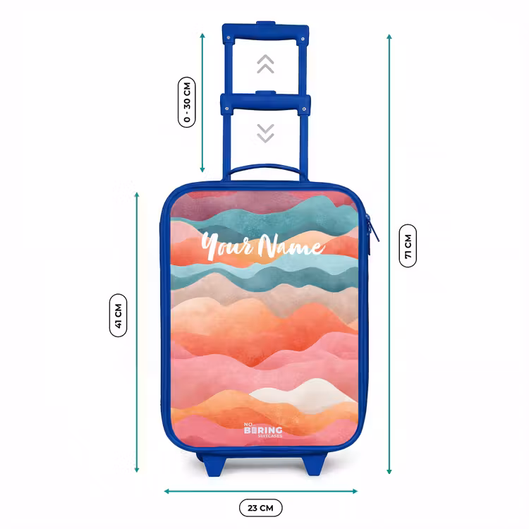 Kids’ Suitcase - Blue - Abstract waves — 8