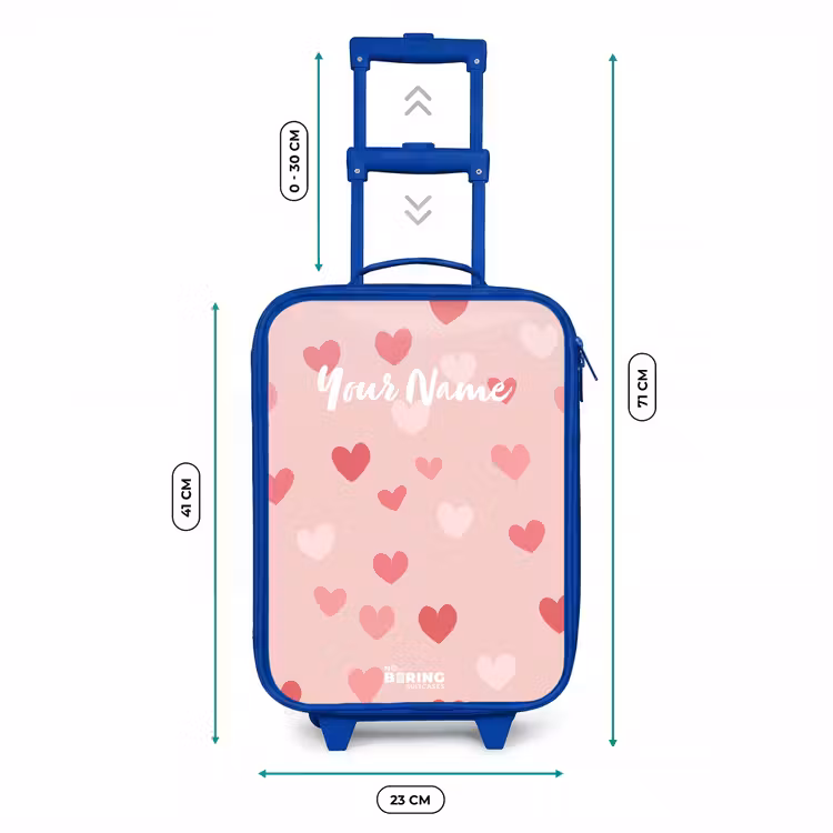Kids’ Suitcase - Blue - Hearts — 8