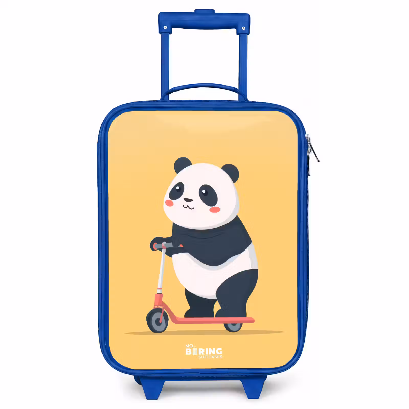 Kids’ Suitcase - Blue - Panda - Step - Yellow — 1